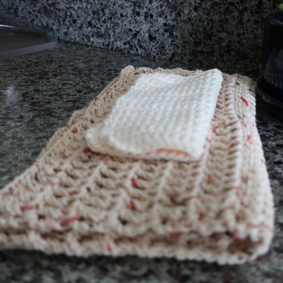 Multicolored Crochet Dish Drying Mats 100% Cotton Kitchen - Picture 12 of 12